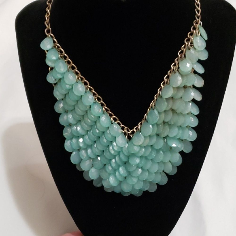 Turquoise mermaid Statement necklace